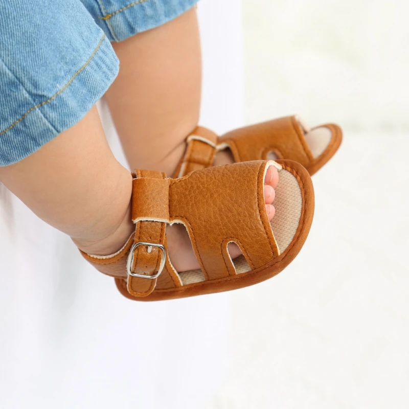 

Baby Summer Breathable Soft Soled Sandals Toddlers Kids Nursery School First Walkers PU Leather Shoes
