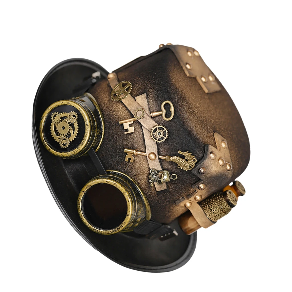 Забавное готическое снаряжение очки Цветочная официальная верхняя шляпа