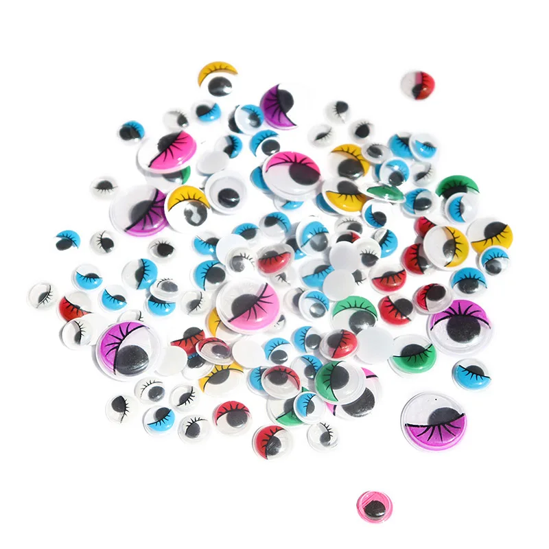 100 шт. 5 20 мм подвижные глаза пластиковые гусиные самоклеящиеся принадлежности