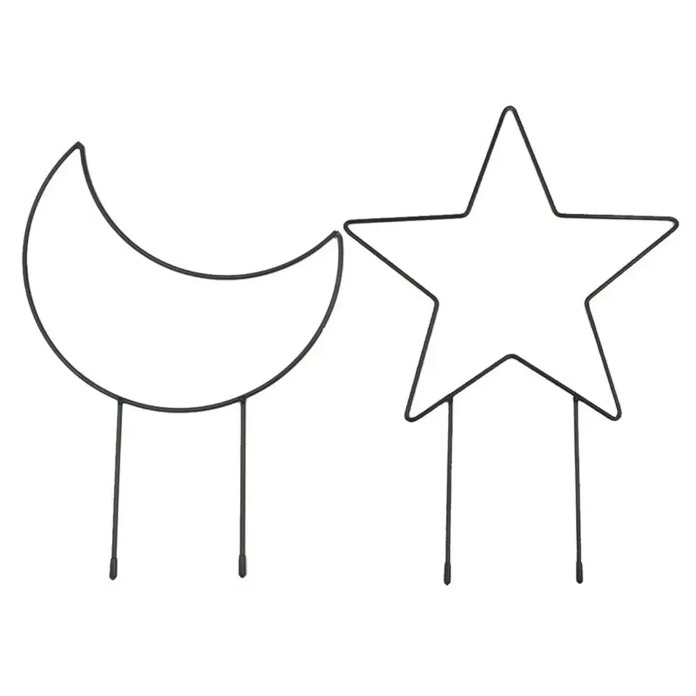 

Garden Trellis For Climbing Plant Flower Rack Potted Plant Vines Climbing Support Frame Star/moon-Shaped Garden Decoration