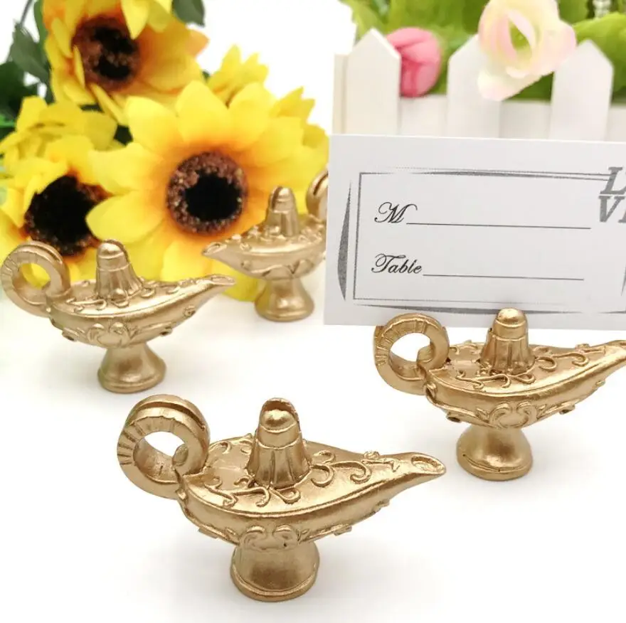 10 шт. волшебная лампа имя номер настольное меню место держатель для карт зажимом
