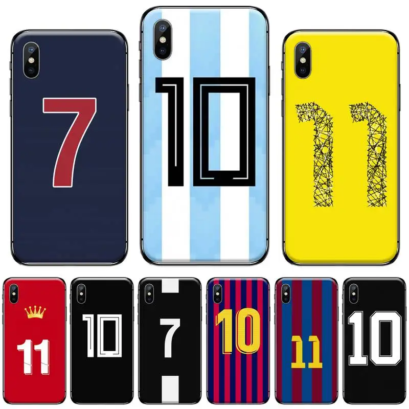 Милый чехол для телефона с футбольным номером iphone 5 5s 5c se 6 6s 7 8 plus x xs xr 11 pro max |