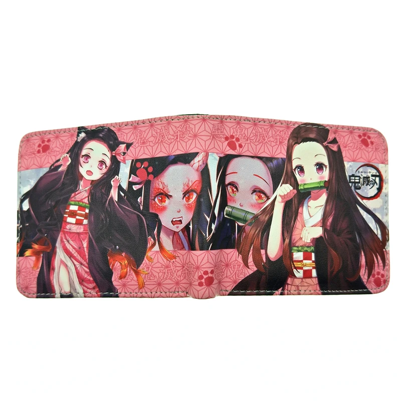 Красивый кошелек из кожи с изображением рассекающего демонов Kamado Nezuko милые