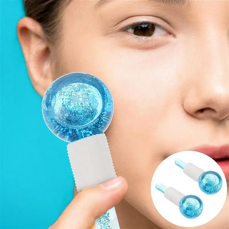 

2 Pcs of Facial Ice Massagers Face Roller Balls Massage Ice Balls Massage Globes for Home Girl Lady