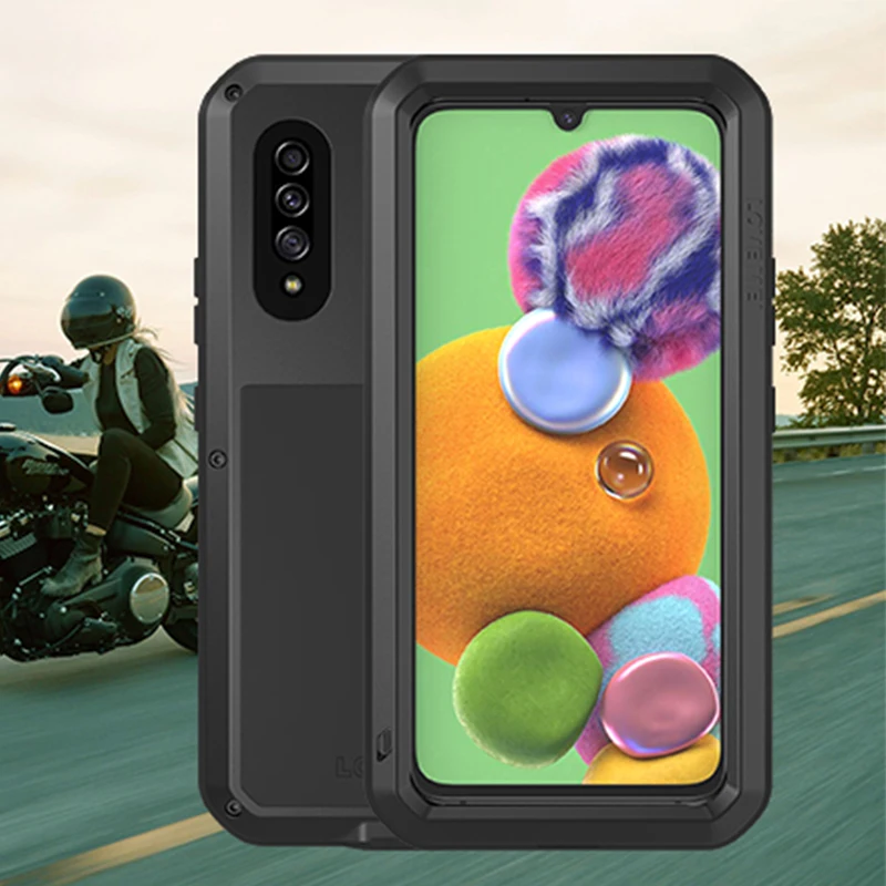 Для Samsung Galaxy A90 5G роскошный Doom Armor Duty противоударный металлический алюминиевый