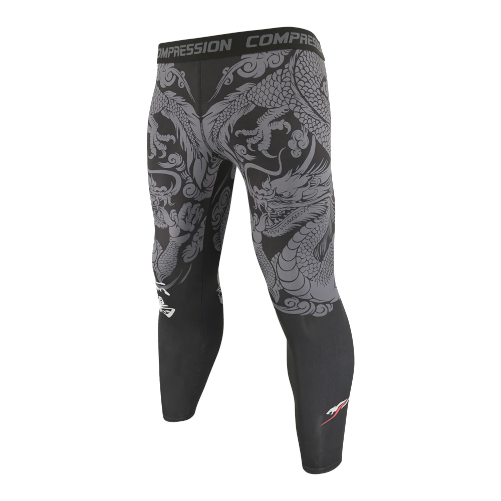 Мужские черные Китайские драконы дышащие боксерские шорты для смешанных боевых