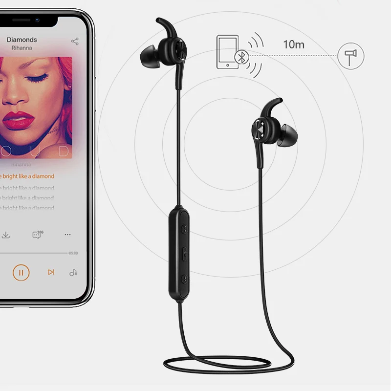 TWS беспроводные наушники Blutooth 5 0 6D стерео спортивные затычки для ушей магнитные с