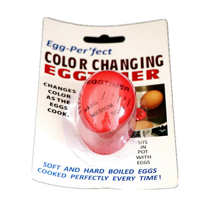 

1Pc Egg Timer Egg Perfect Color Changing Timer Yummy Soft Hard Boiled Eggs Cooking Kitchen Timer Reusable Resin Red Timer Tools