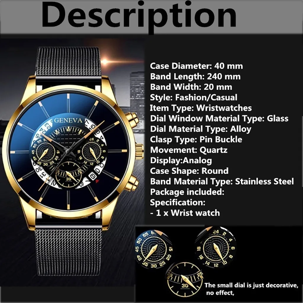 

Men Quartz Mesh Belt Watch Fashion Cool Unique Digital Literal Multi Layer Dial Automatic Luminous Clock Waterproof 2021 #1