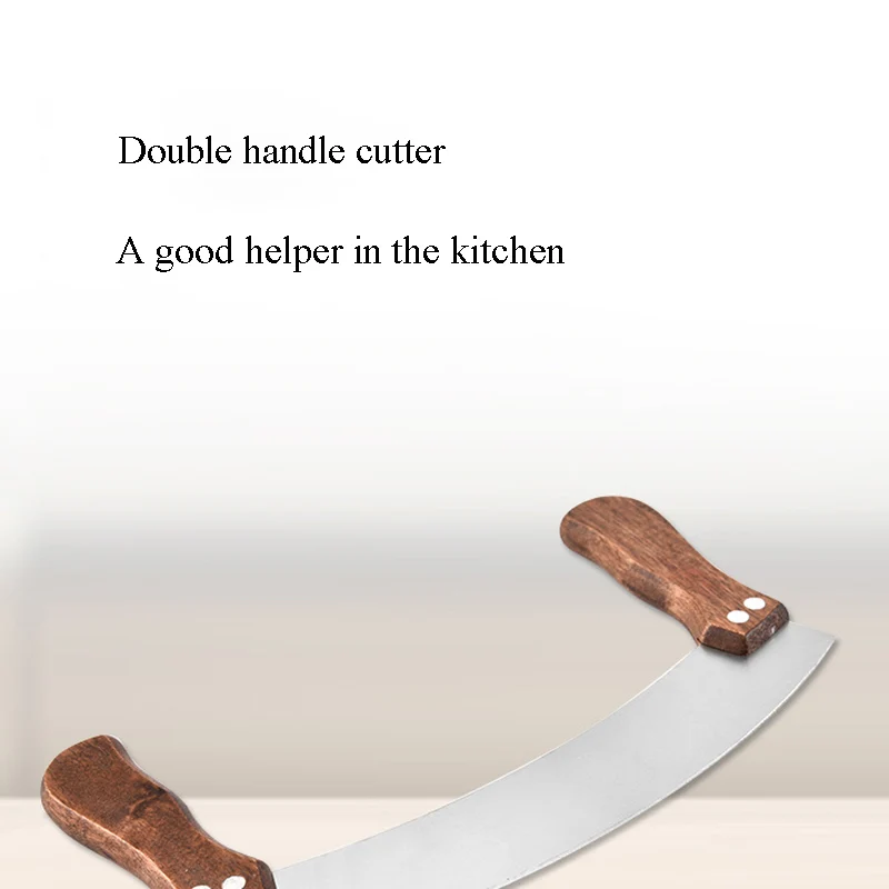 Практичный Нож из нержавеющей стали с двойной деревянной ручкой для резки овощей