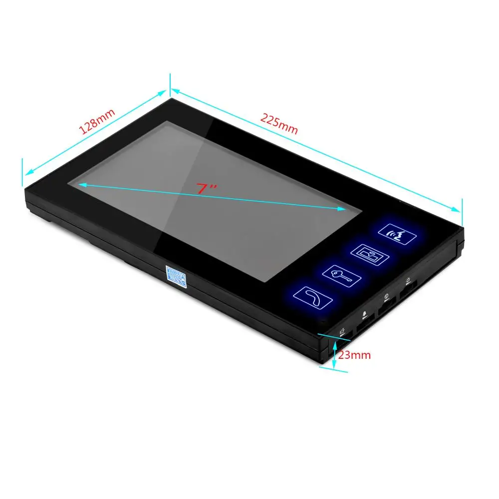 SmartYIBA Video Intercom 7 Inch Color TFT Monitor Wired Door Entry System Phone Doorbell | Безопасность и защита