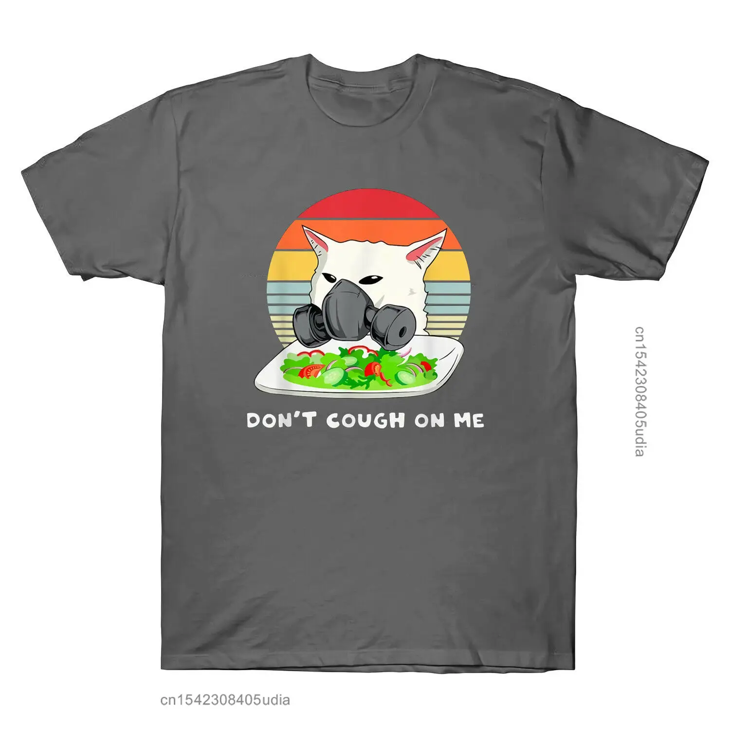 

Don't Cough On Me Confused Cat Meme Funny Parody T-Shirts Men Tees Men Harajuku Ullzang T-Shirts Korean Aesthetic Top