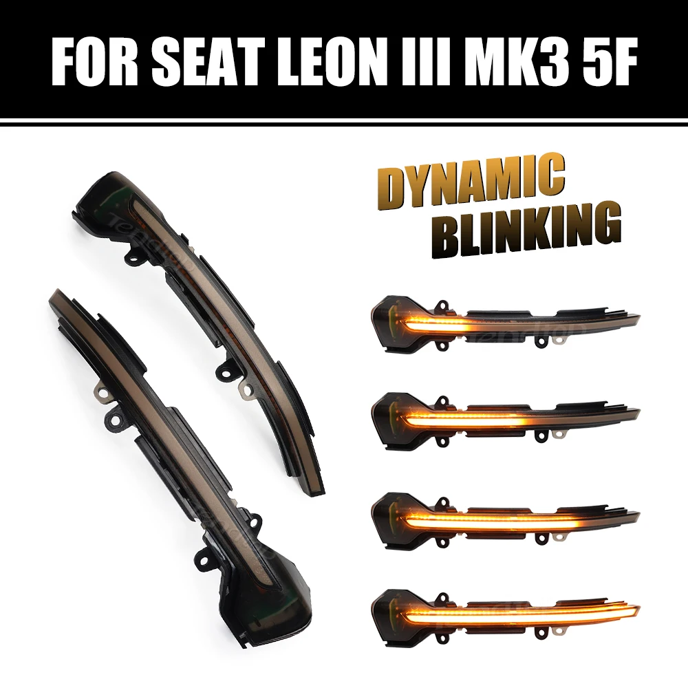 Светодиодный динамический поворотный сигнал для SEAT Leon III Mk3 5F 13-19 Ibiza KJ Mk5 V Arona 17-19