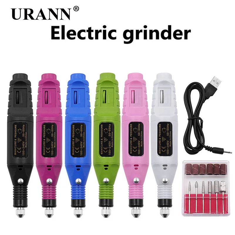 

USB профессиональный Электрический маникюрный набор, дрель, электрическая шлифовальная машинка, пилка для ногтей, инструмент, шлифовальный ...