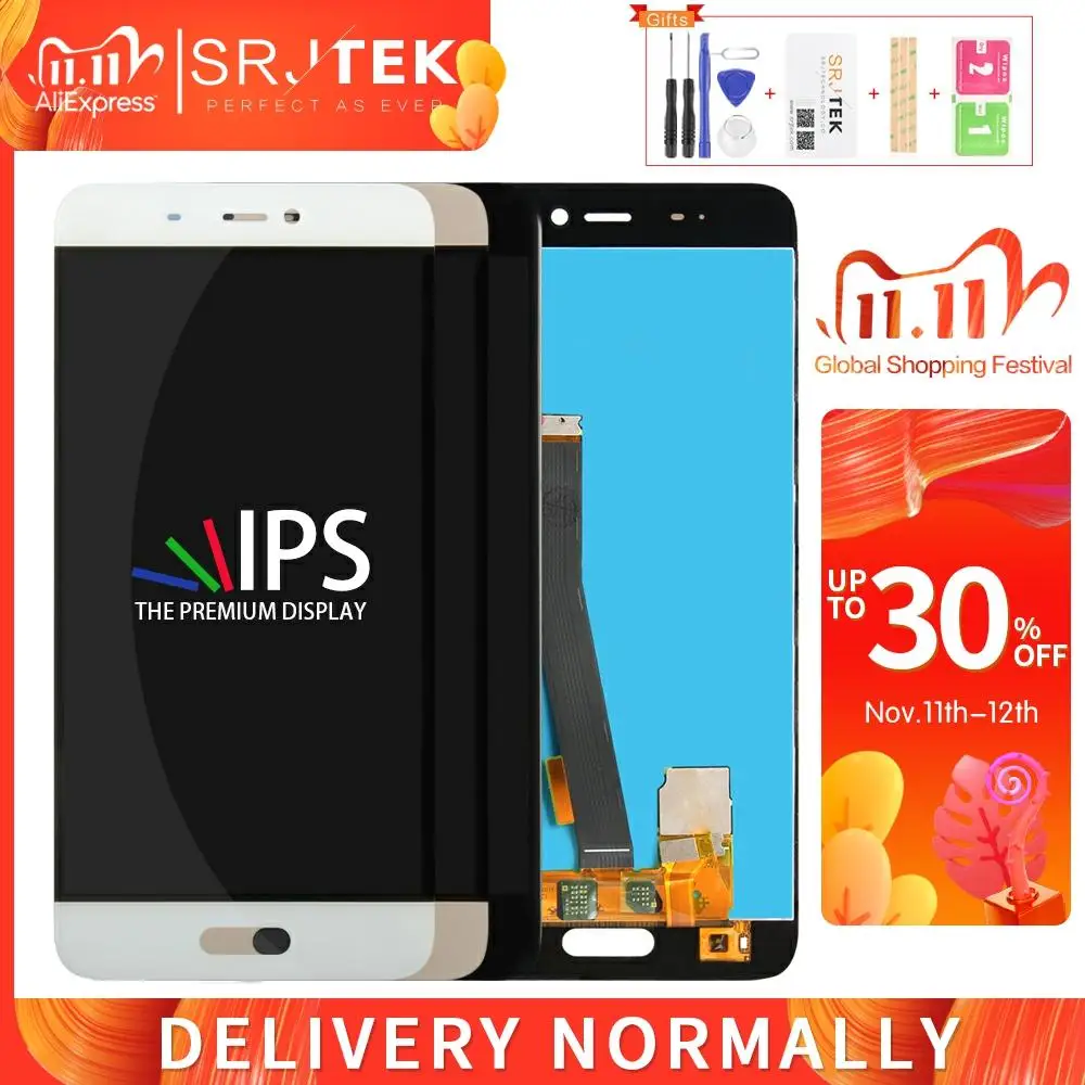 ЖК-матричный сенсорный экран Srjtek для XIAOMI Mi 5 Mi5 дигитайзер в сборе с рамкой Xiaomi M5