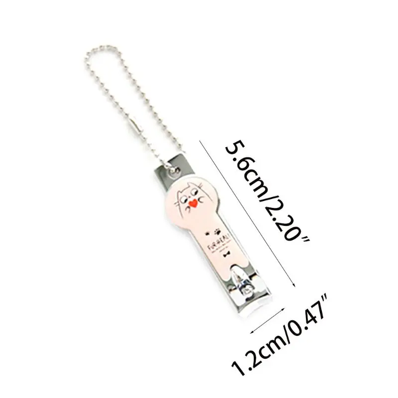 

Korean Style Stainless Steel Curved Nail Clippers Cute Cartoon Meow Cactus Pedicure Manicure Trimmer Portable Scissor With
