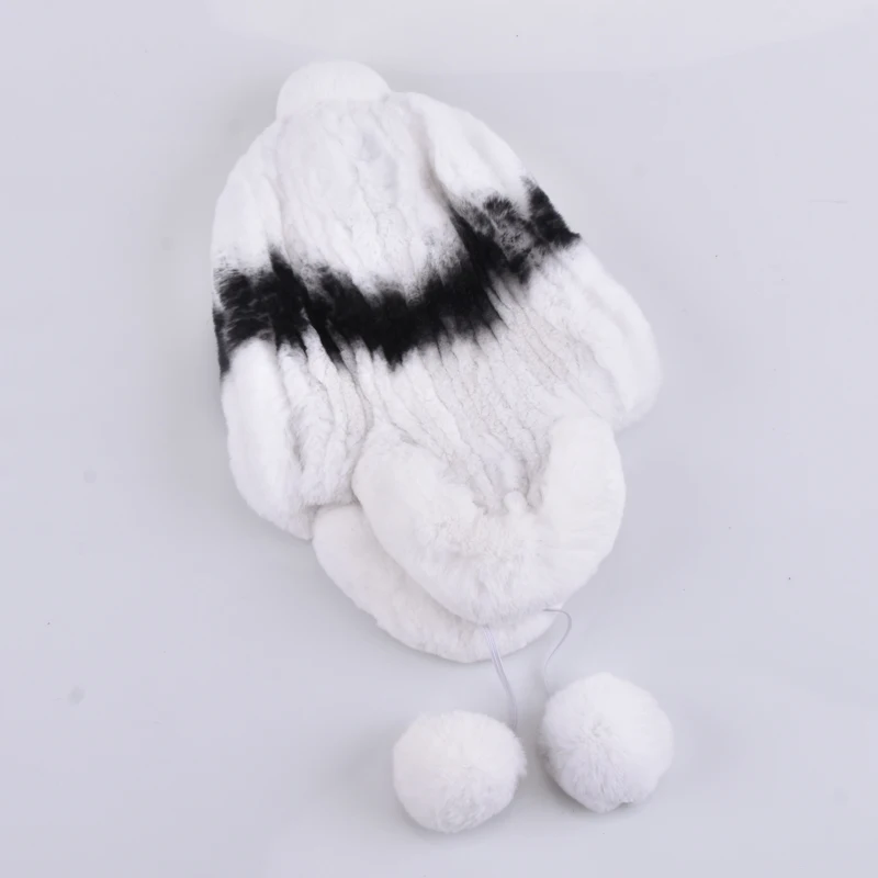 Детские меховые шапки из натурального меха кролика рекс для мальчиков и девочек