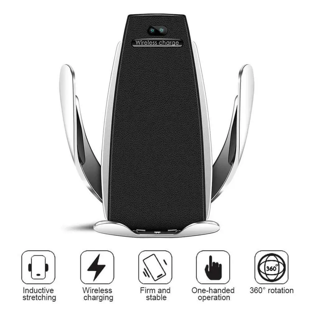 Беспроводное зарядное устройство S5 с автоматическим зажимом и умным датчиком QI