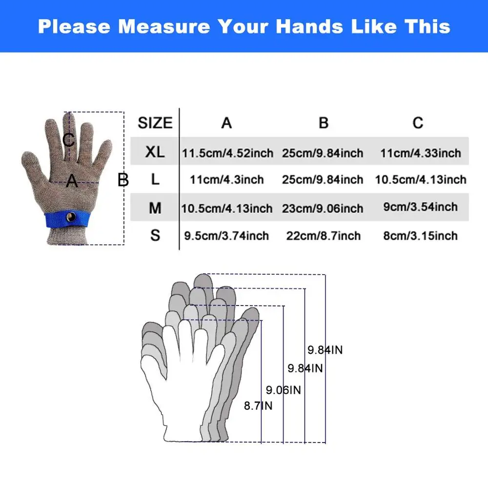 DEYAN 100% Stainless Steel High Quality Butcher Protect Hands Glove Cut Resistant Safety Working Gloves | Безопасность и защита