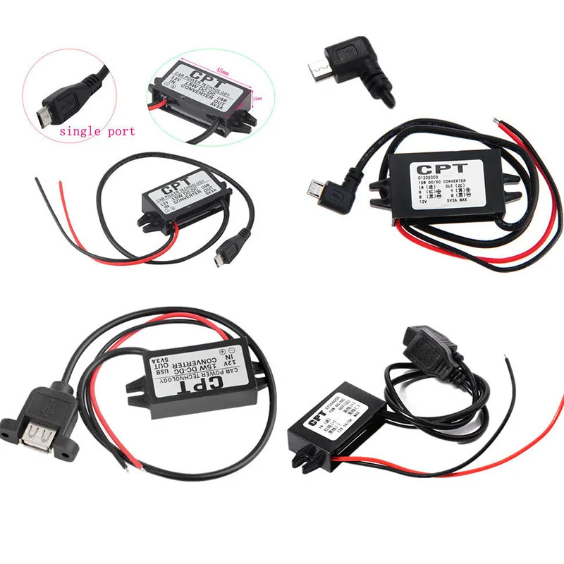 

1xStep down DC 12V to 5V 3A 15W DC Mini/Micro/Dual USB Power Adapter Converter