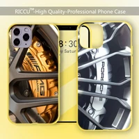 creative car wheels phone case for iphone x xr 11 12 13 pro mini pro xs max 8 7 plus candy yellow silicone covers