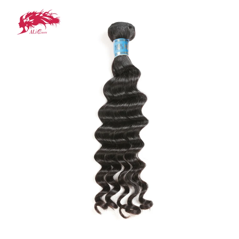 

Ali Queen Hair Peruvian Hair Weave Bundles Natural Wave Virgin Human Hair Natural Color 10" to 24" 100% Human Extensions