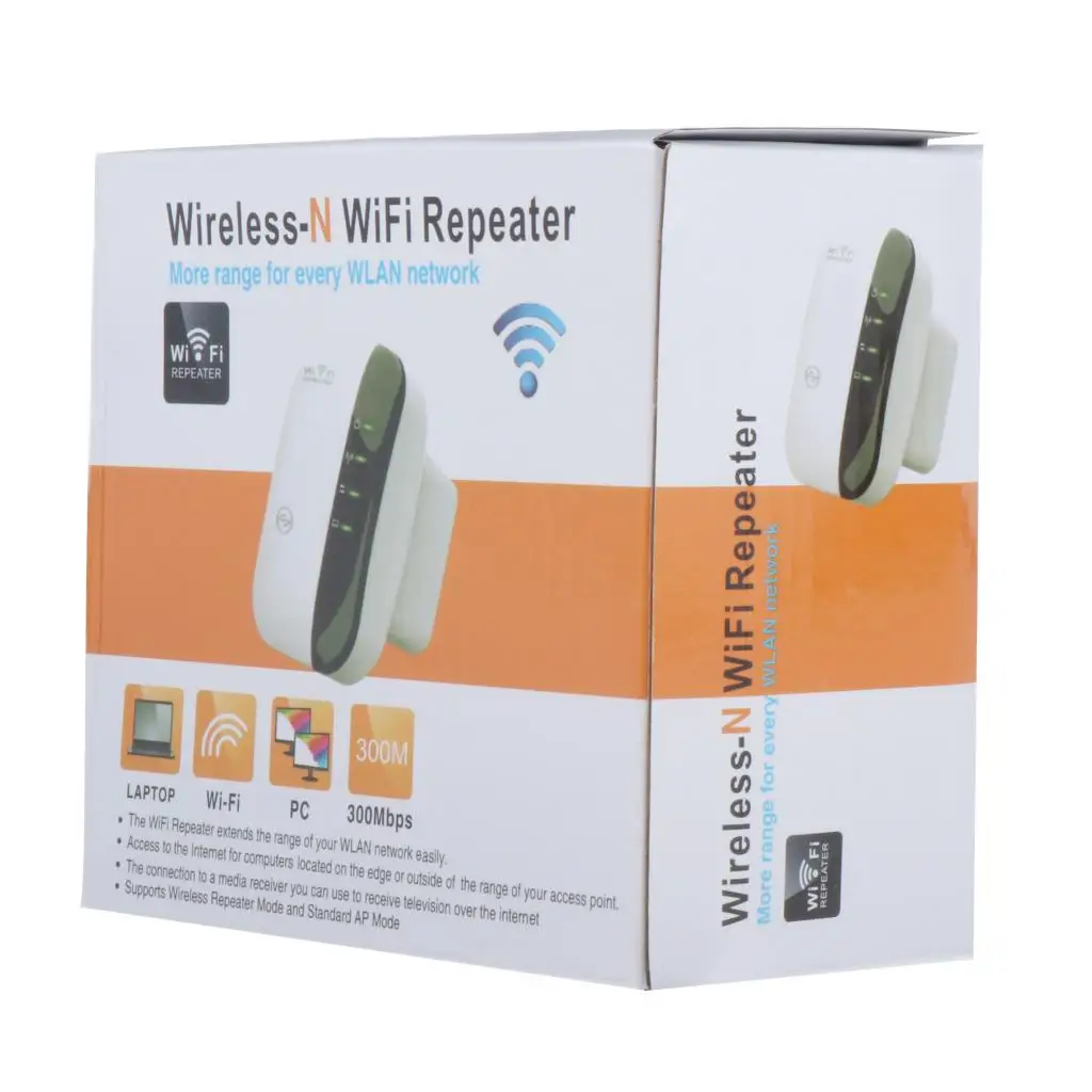 300Mbps Wireless N Wifi Repeater Signal Booster Range Extender EU Plug