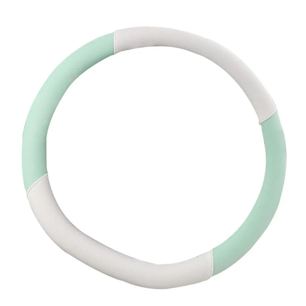 

Car Steering Wheel Wrap Stylish Artificial Leather Steering Wheel Cover Comfortable Breathable Auto Wheel Protector Cover Fit