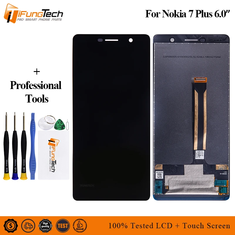 6 0 &quotДисплей для Nokia 7 Plus lcd дисплей с сенсорным экраном TA 1062 замена дигитайзера E7