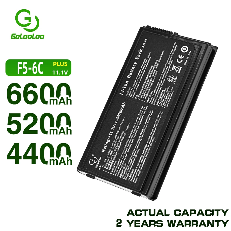 Аккумулятор Golooloo для ноутбука Asus X50 X50C X50M X50N X50R X50RL X50V A32 f5 F5M F5N F5R F5RI F5RL F5SL F5Sr