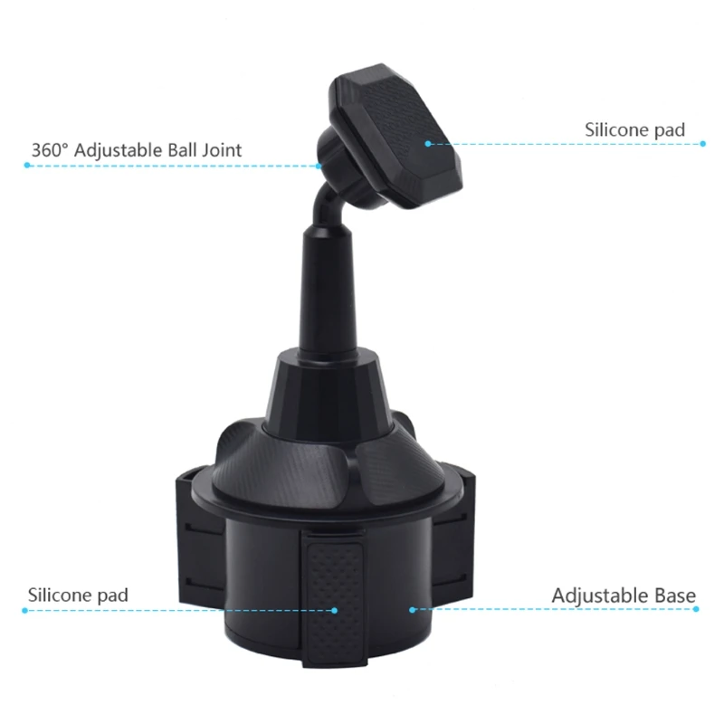 

Universal 360 Degree Rotation Magnetic Car Cup Cellphone Holder Mount Cradle for -iphone -Samsung -Xiaomi Smartphone GPS
