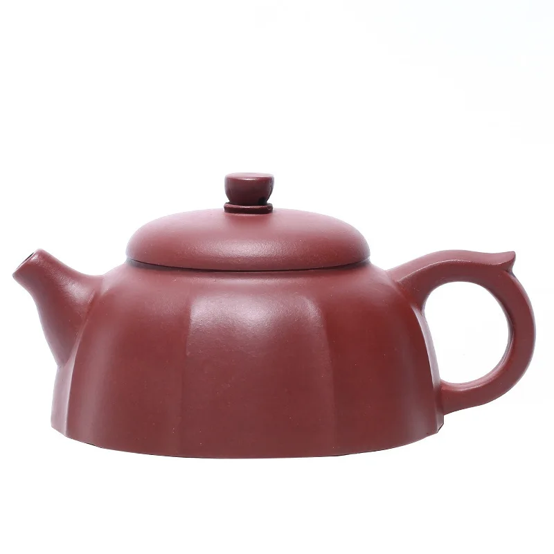 

Yixing Dark-red Enameled Pottery Teapot Famous Full Manual Tendon Pattern Half A Month Raw Ore Purple Ink For Imprinting Of