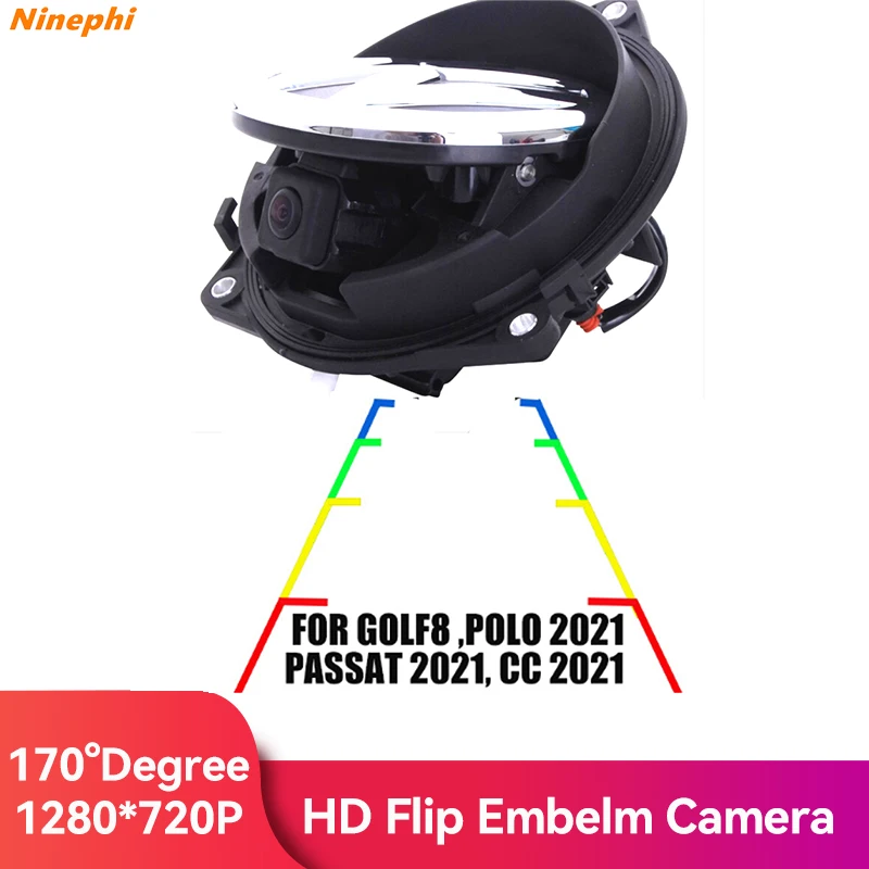 

Автомобильная флип-камера заднего вида с логотипом CCD OEM для VW Golf 4 5 6 7 8 GTI R Водонепроницаемая камера ночного видения