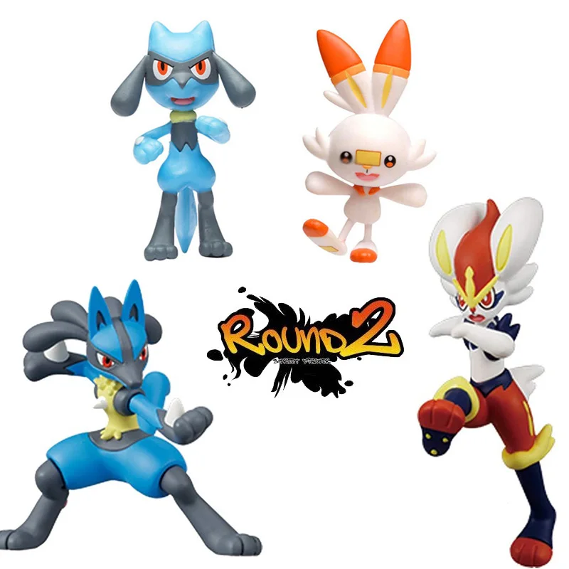 Фигурки героев мультфильмов риолу Лукарио скорбанни Cinderace Покемон фигурки аниме