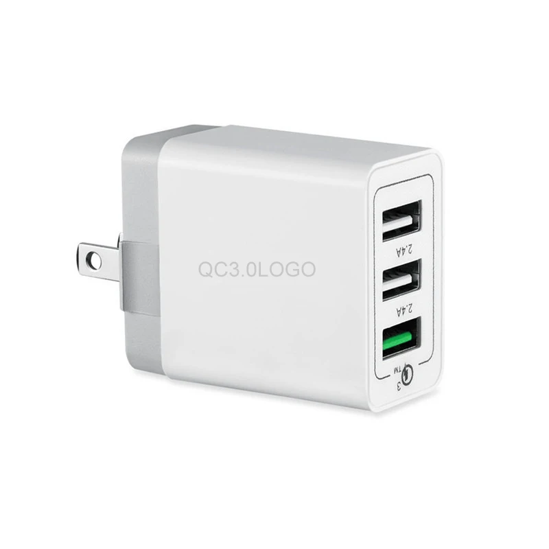 30 Вт с 3 портами (стандарт QC3.0 телефон зарядное устройство USB портативная