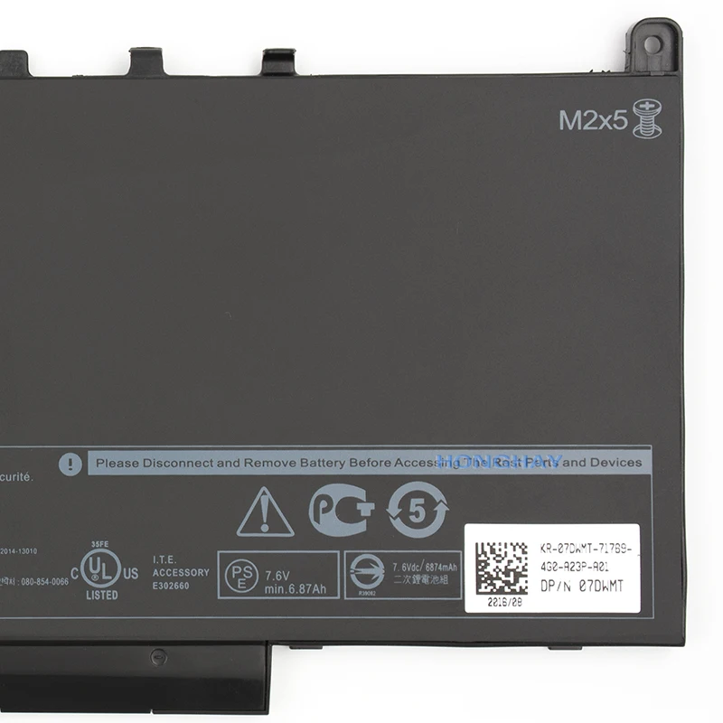 Honghay Новый J60J5 Сменный аккумулятор для ноутбука Dell Latitude E7270 E7470 R1V85 MC34Y 242WD 7 6 V