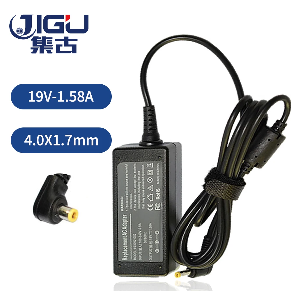 JIGU 19V 1.58A 4 0*1 7 мм 30 Вт Замена для струйного принтера HP Compaq Mini 700 730 110 1000 1100 hstnn e04c