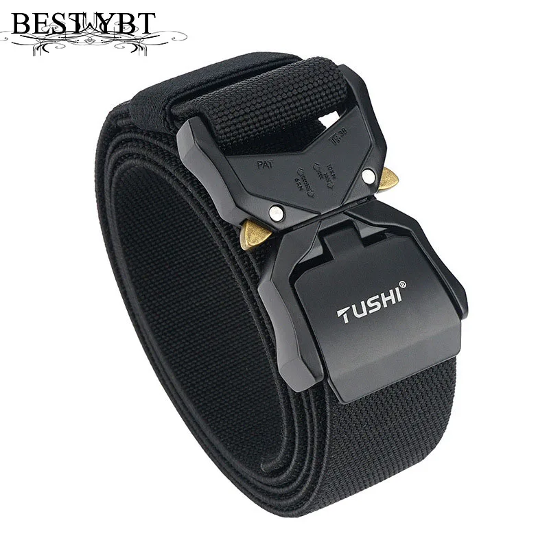 Best YBT Unisex Canvas Belt Alloy Insert Buckle Belt New Double Quick Release Tactical High Quality Unisex Brand Belt
