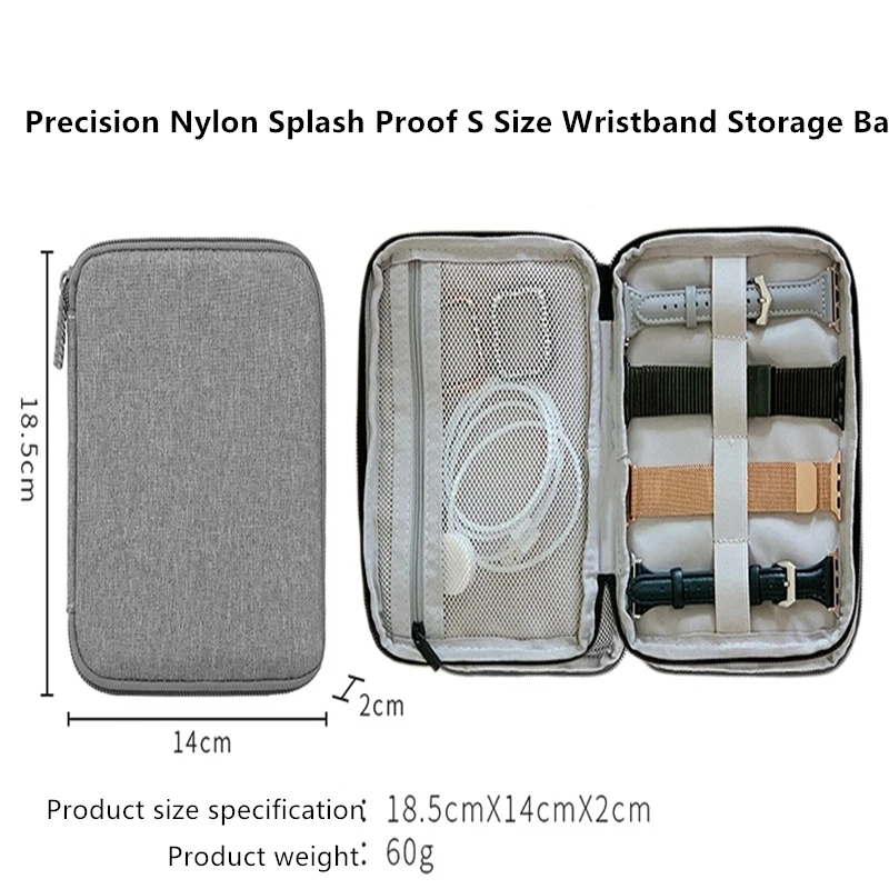 Smart Watch Band Storage Organizer Multifunction Portable Watch Strap  Box for Apple Watch Travel Pouch Bag Holds 10-15 Bands