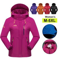 camping hiking jacket women outdoor sports hooded windbreaker zipper waterproof windproof backpacking trekking skiing rain coat