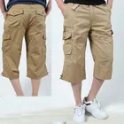 Летние мужские шорты-капри, Хлопковые Бриджи для взрослых и подростков, капри с несколькими карманами, спортивные брюки для отдыха на открытом воздухе