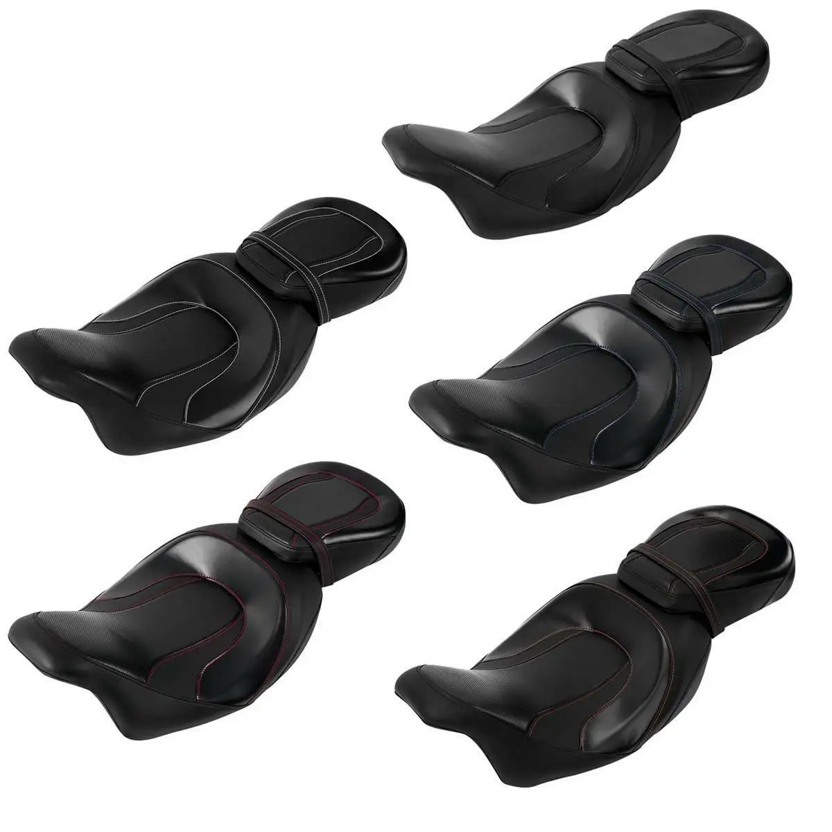 

Motorcycle Black Driver Rider Passenger Seat For Harley Touring Electra Glide Street Glide Road King Ultra Limited 2009-2021