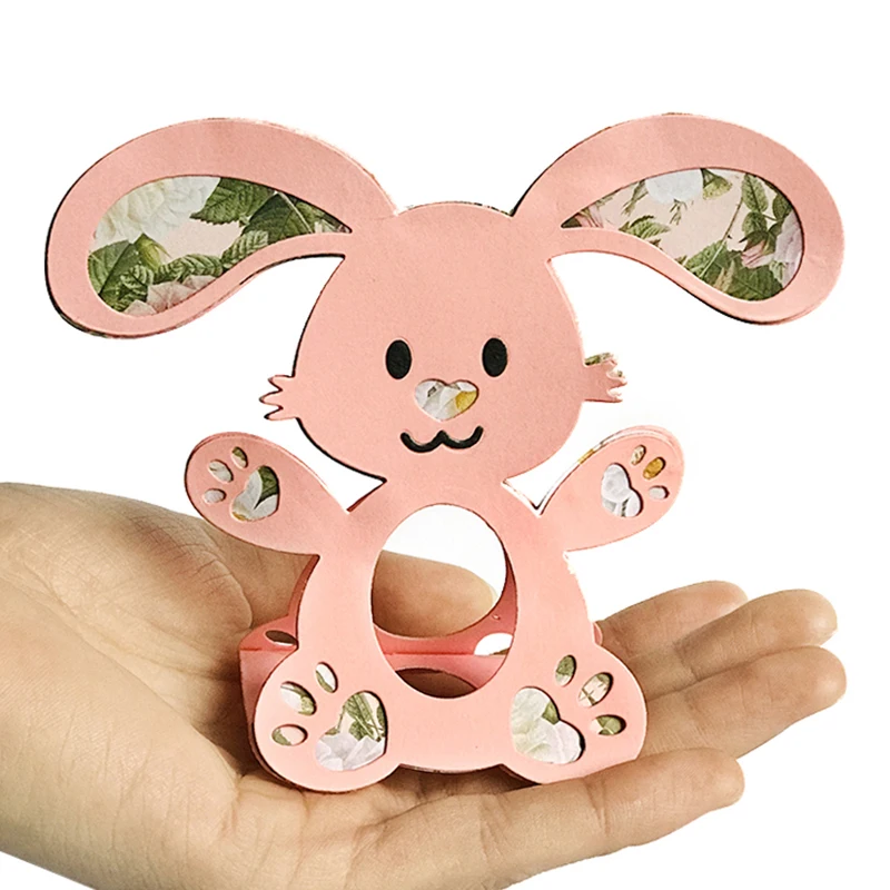 

Easter Bunny Egg Holder Box Metal Cutting Dies for DIY Scrapbooking Album Paper Cards Decorative Crafts Embossing Die Cuts