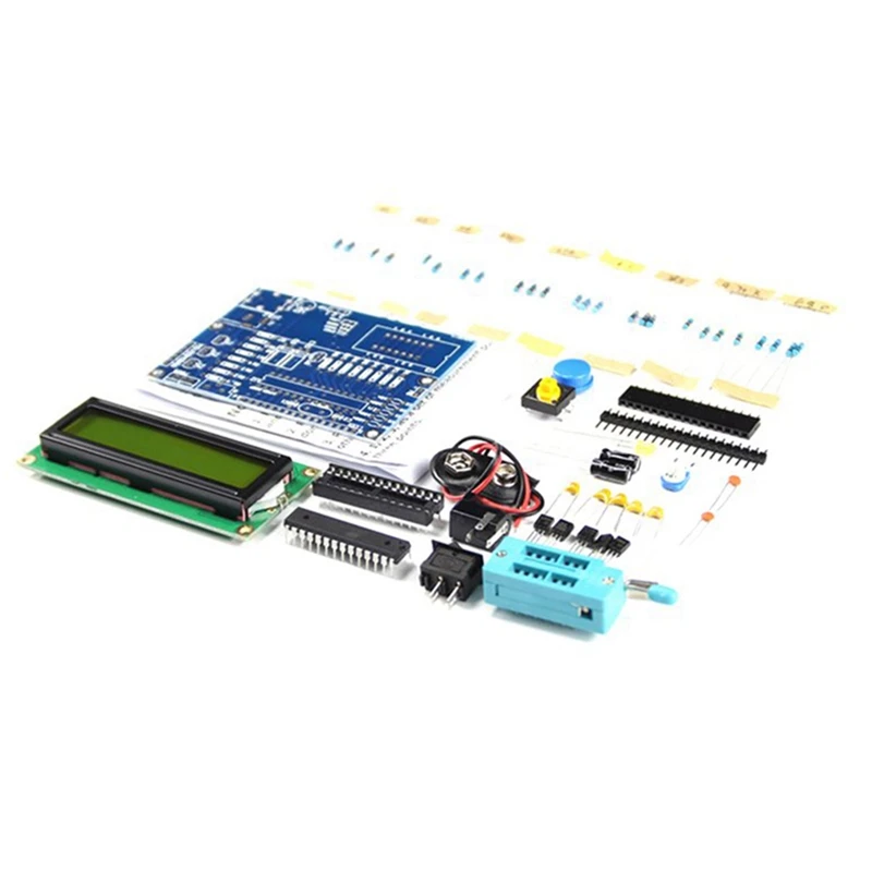 

Multifunctional Transistor Tester DIY Kit Resistor Capacitor Triode Electronic Measurement with Acrylic Shell Module