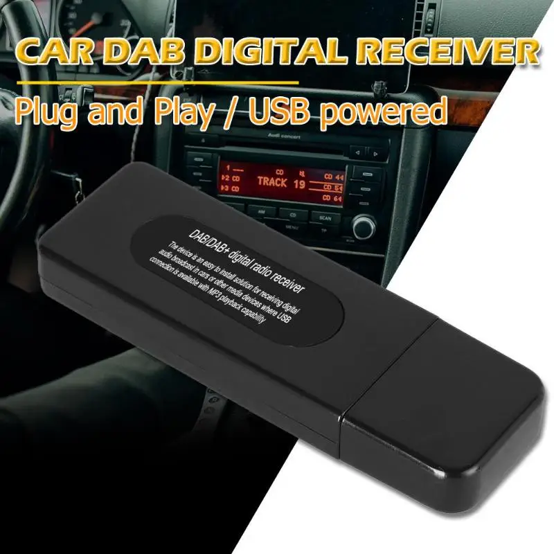 DAB/DAB+ цифровой адаптер RDS fm-радио приемник с антенной для Европы Полностью совместим с ETSI 300 401 стандарт Универсальный