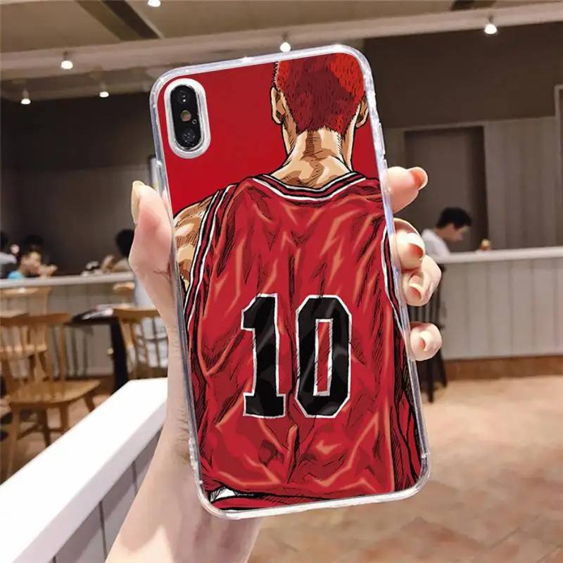 

Japanese Anime Slam Dunk Rubber Phone Case Transparent soft For iphone 5 5s 5c se 6 6s 7 8 11 12 plus mini x xs xr pro max