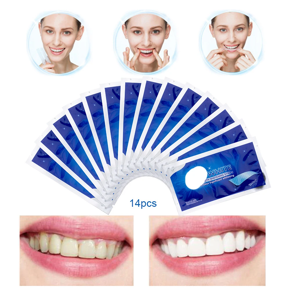 

28PCS Professional 3D White Teeth Whitening Strips Professional Effects White Tooth Dental Whitening Whitestrips