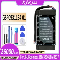 original kikiss battery gsp0931134 01 26000mah for jbl boombox jem3316jem3317jem3318 bateria