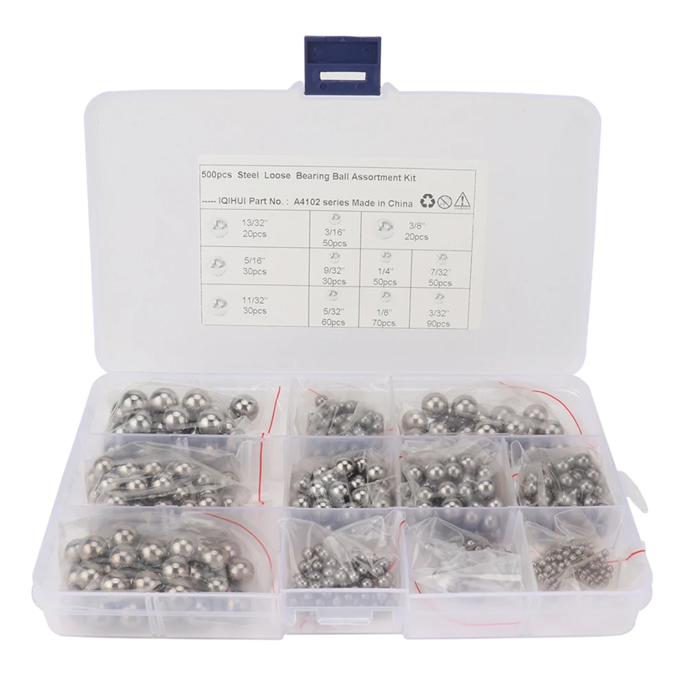 

500pcs G25 Steel Balls Bearings Kit High Precision Carbon Chromium Bike Balls Precision Chrome Steel Bearing Ball