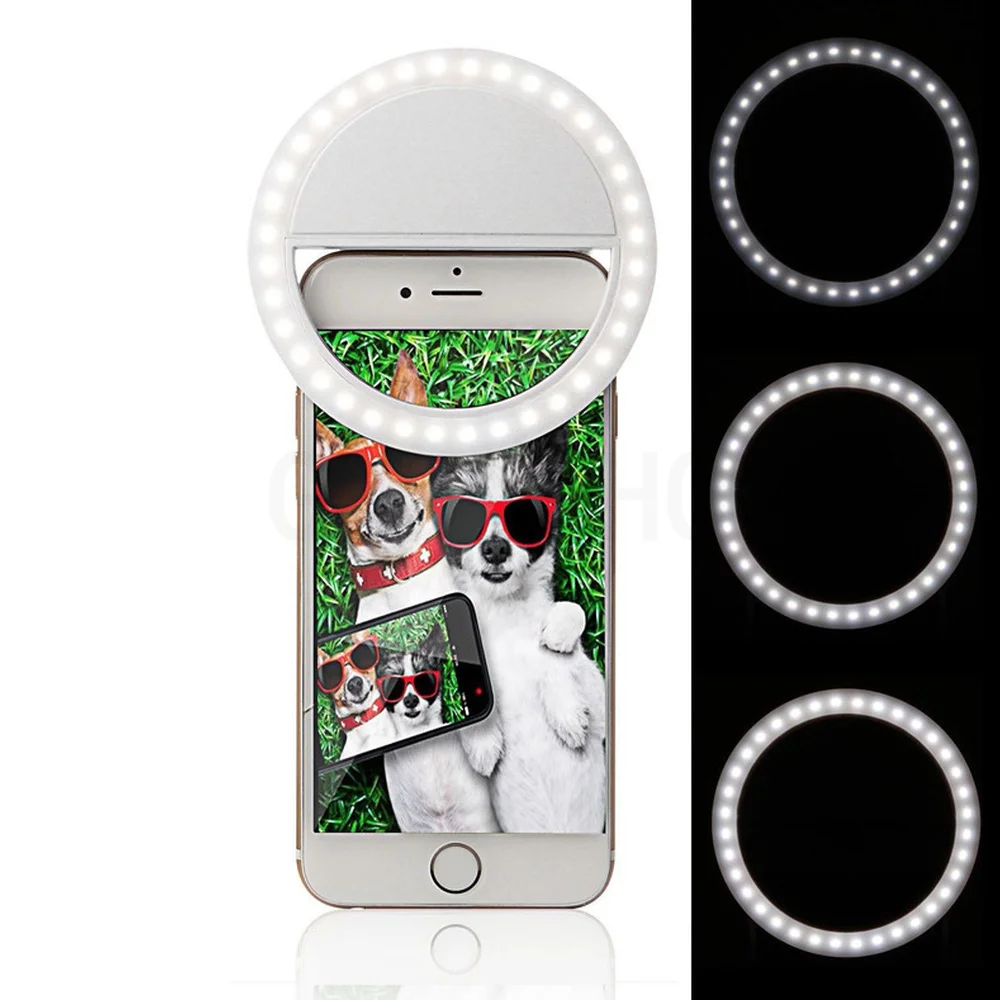 

Selfie Ring Light for Mobile Phone Video Light Lighting Camera Portable Dry Battery Dimmable Light Makeup Mini Round Fill Light